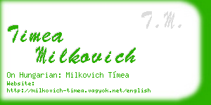 timea milkovich business card